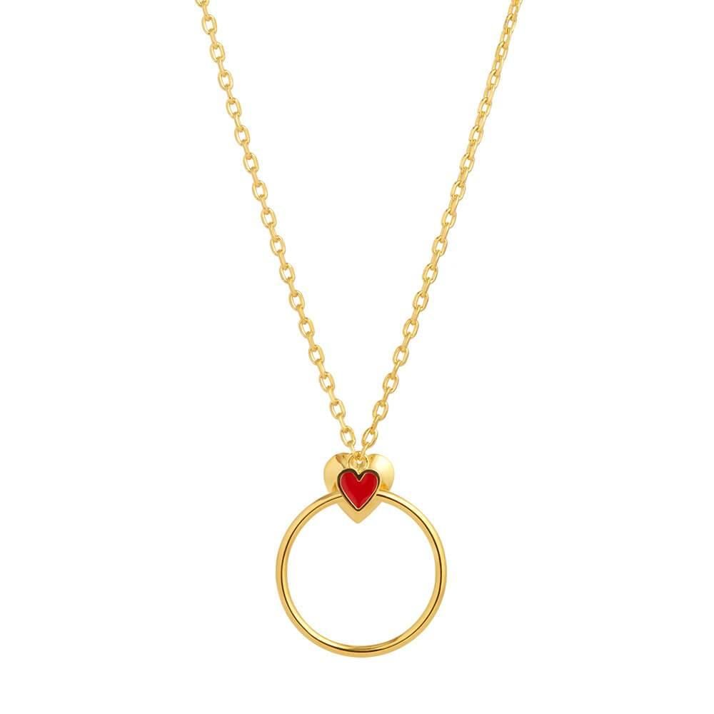 Orbit Infinity Heart Gold Plated Necklace