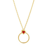 Orbit Infinity Heart Gold Plated Necklace