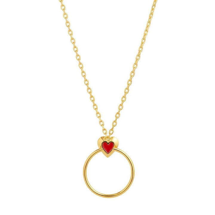 Orbit Infinity Heart Gold Plated Necklace