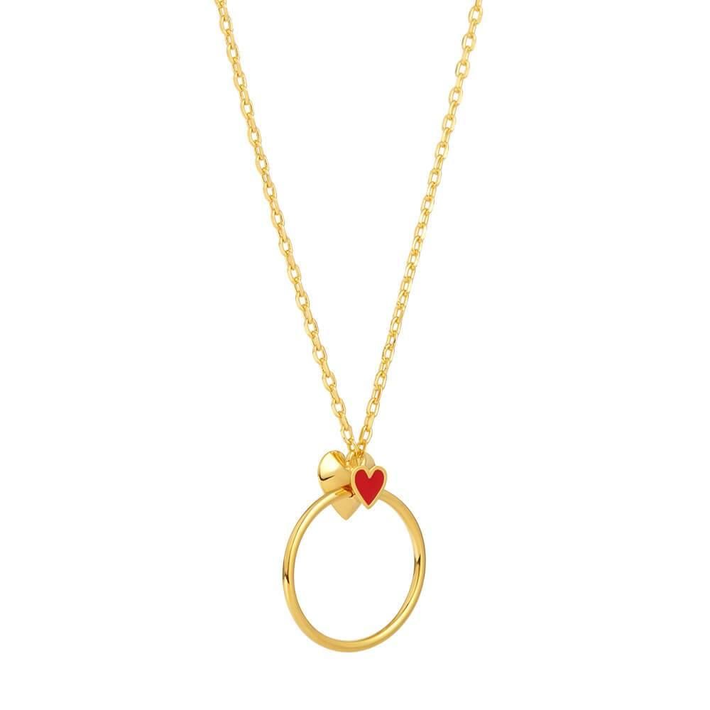 Orbit Infinity Heart Gold Plated Necklace