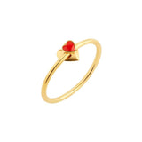 Orbit Infinity Heart Ring I 50 I 18 Kt. Gelbgold-Vermeil