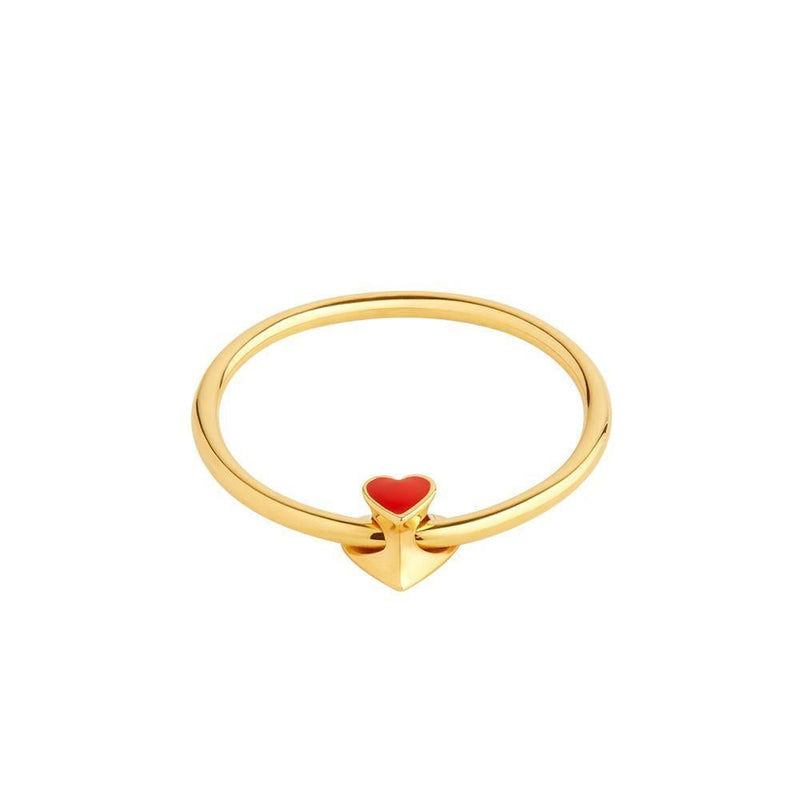 Orbit Infinity Heart Gold Plated Ring