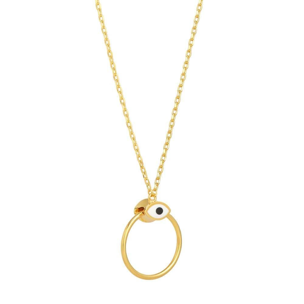 Orbit Infinity Iris Gold Plated Necklace