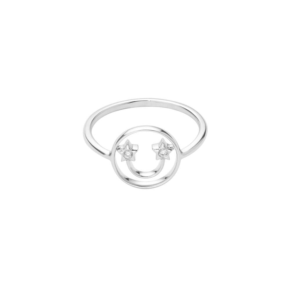 Petit Beck 14k Whitegold Ring w. Diamant