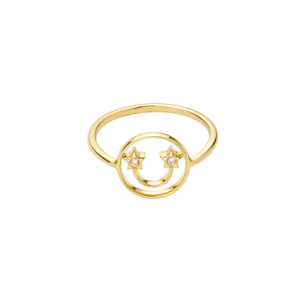 PETIT Beck 14K Gold Ring w. Diamond