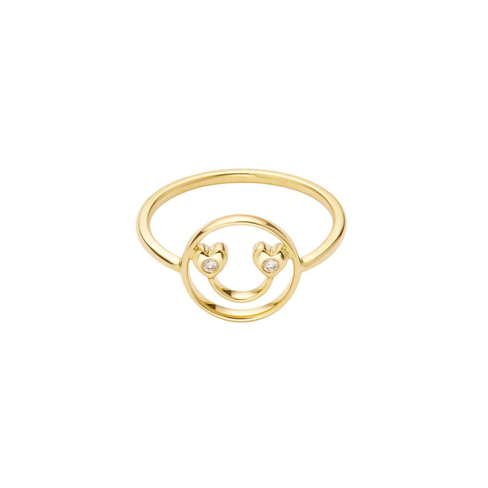 Petit Jen 14K Goldring w. Diamant