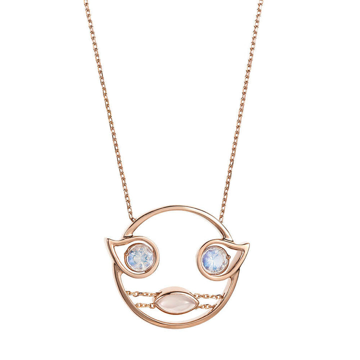 PREMIERE Florentina 18K Rosegold Necklace w. Moonstone