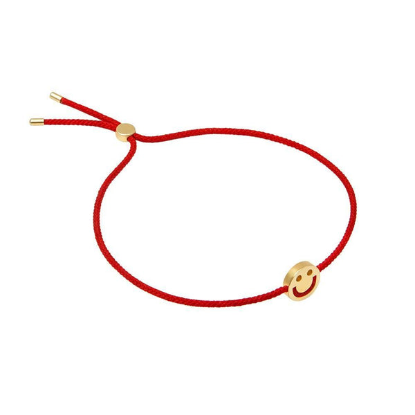 FRIENDS Happy Armband 18 Kt. Gelbgold Rot