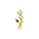 SPECTRUM Arabesque Green 18K Guld Øreringe m. Chrome diopside, Opal & Diamant