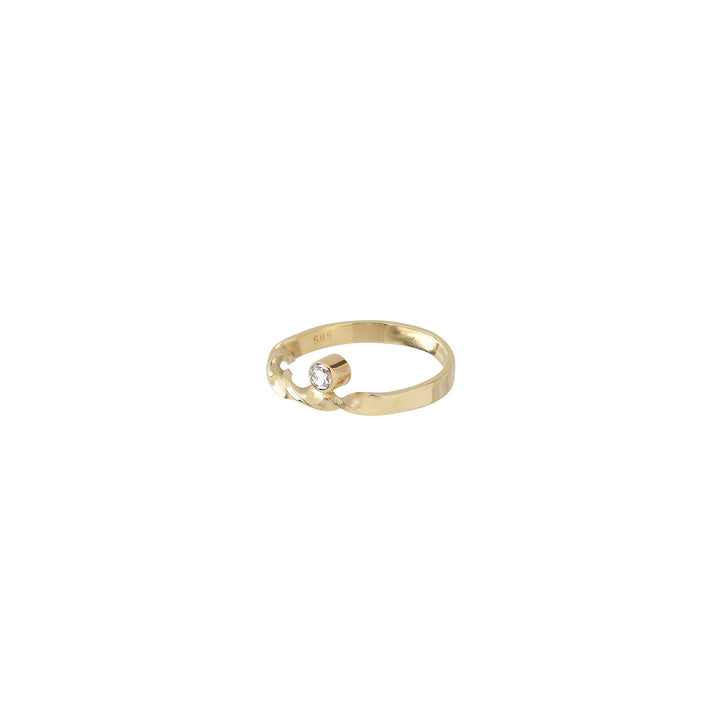 Rebecca 14K Guld Ring m. Hvid Safir