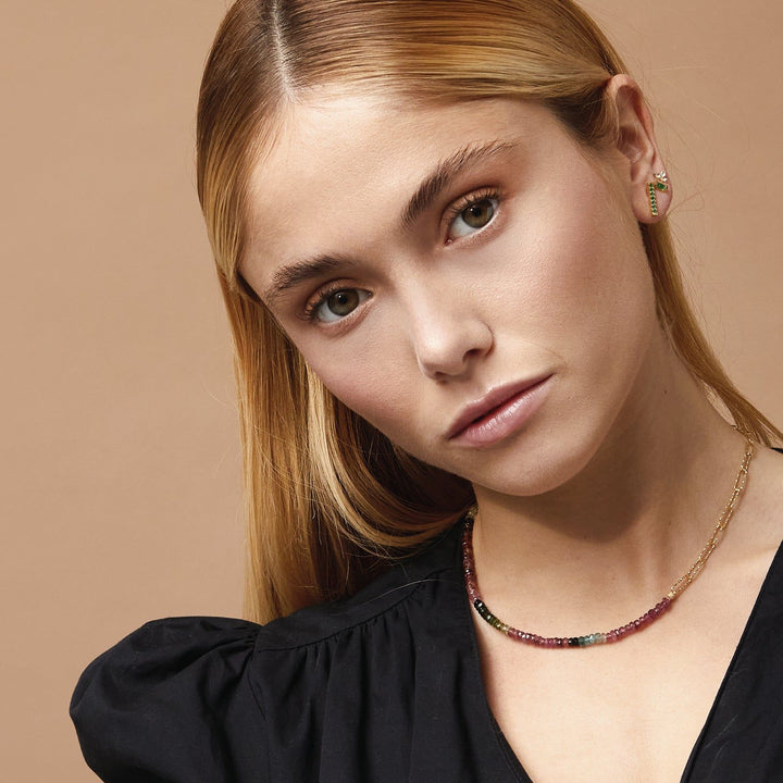 Brianda 18K Gold Plated Necklace w. Tourmaline