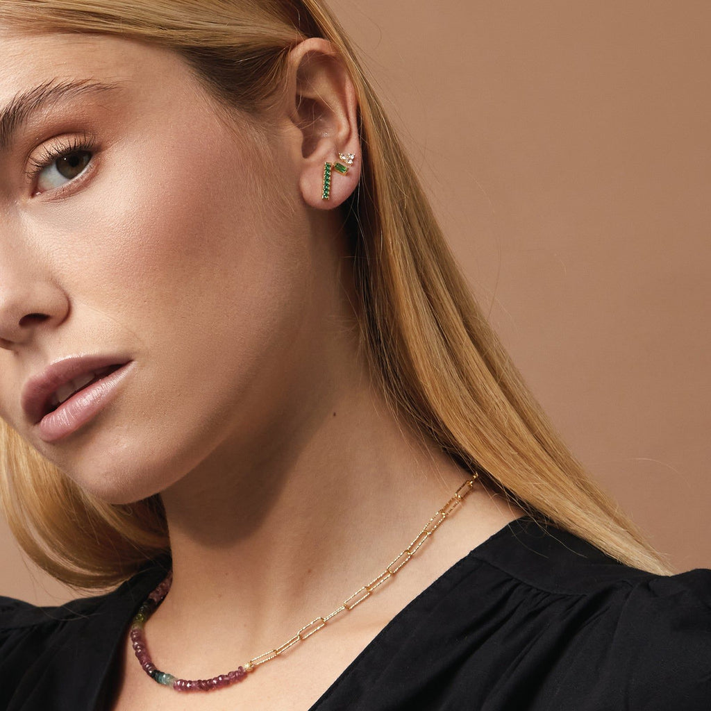 Brianda 18K Gold Plated Necklace w. Tourmaline