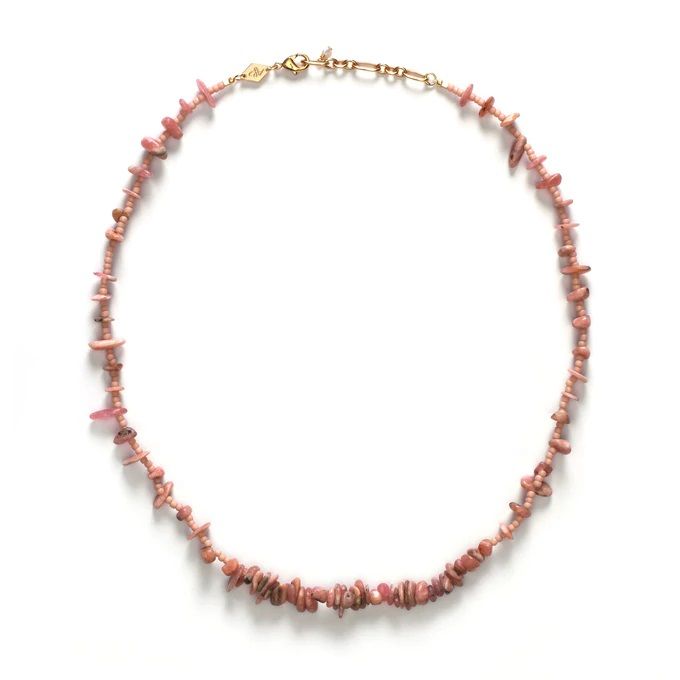 Reef Gold Plated Necklace w. Seashell Pink Coral