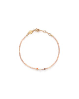 Rice & Shine Peach Melba Gold Plated Bracelet w. Pink Beads