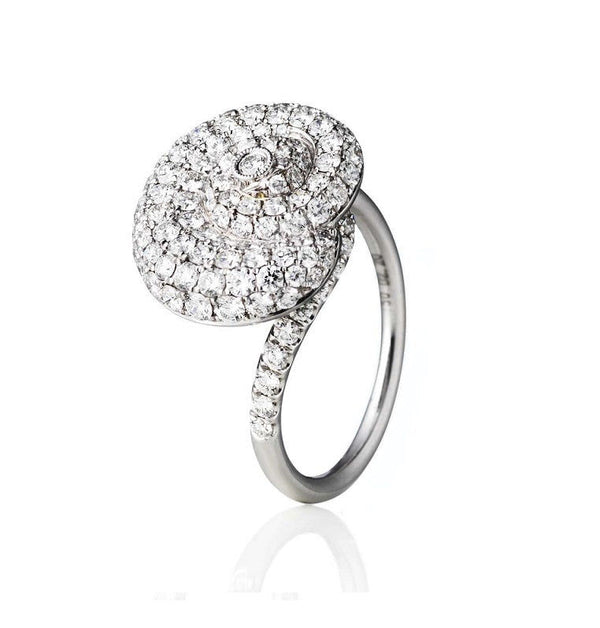 Conch Shell Dream 18K Guld, Rosaguld eller Hvidguld Ring m. Diamanter
