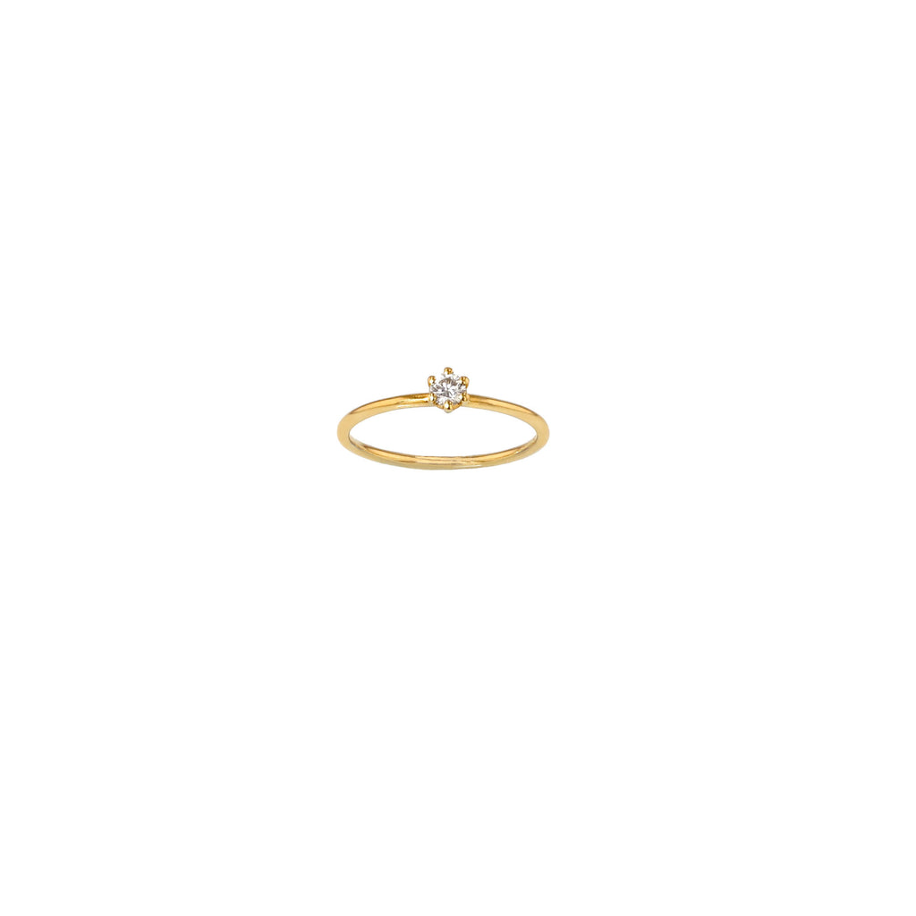 The Classic 6 Prongs Stack Ring