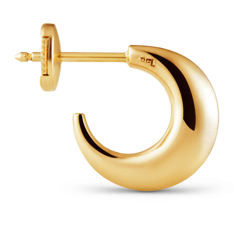 Tiny Single Pave 18K Gold Hoop w. Diamonds