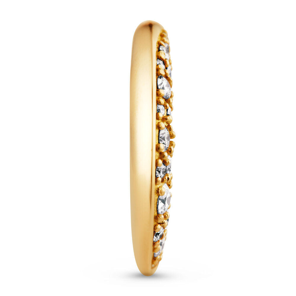 Medium Single Pavé-Hoop aus 18K Gold I Diamanten