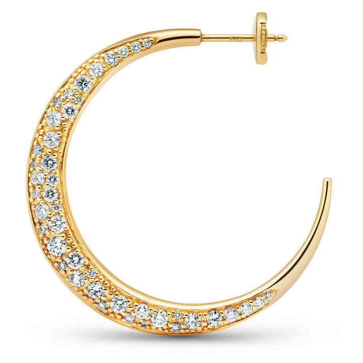 Großer Single Pavé-Hoop aus 18K Gold I Diamanten