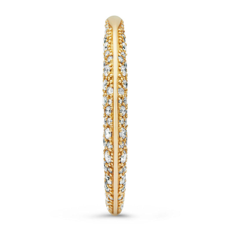 Großer Single Pavé-Hoop aus 18K Gold I Diamanten