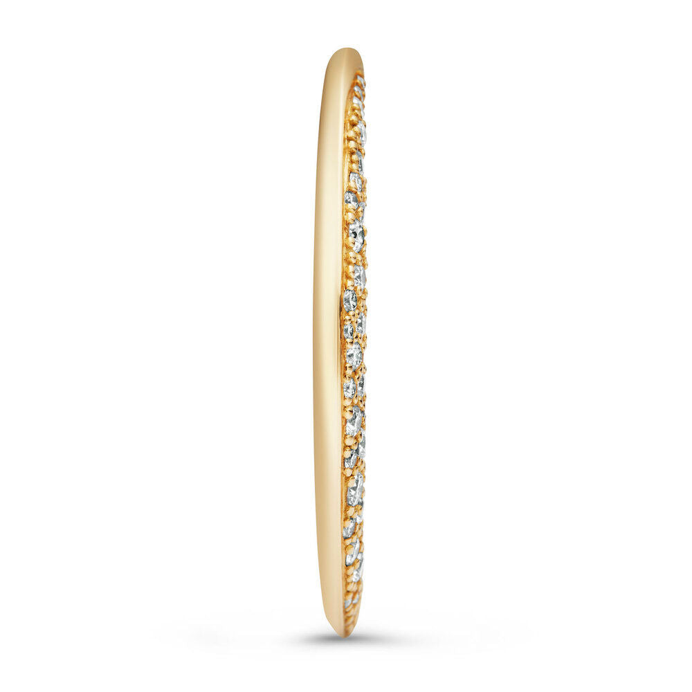 Großer Single Pavé-Hoop aus 18K Gold I Diamanten