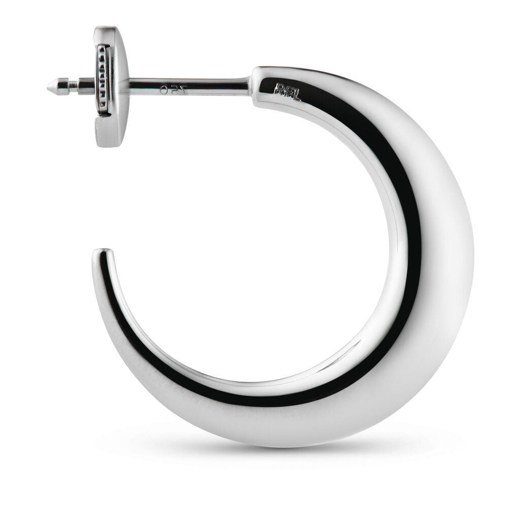 Medium Single Pavé-Hoop aus 18K Weißgold I Diamanten