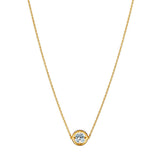 No 1 Solitaire 18K Gold Necklace w. Diamond