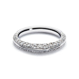 Dobbelt Pave 18K Hvidguld Ring m. Diamanter