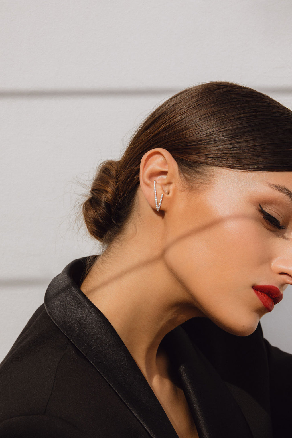 Romance 18K Rosaguld Ørering m. Lab-Grown Diamanter