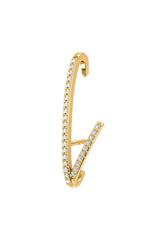 Romance 18K Gold Earring w. Lab-Grown Diamonds