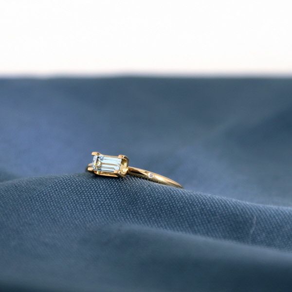 Nord 18K Gold Ring w. Aquamarine