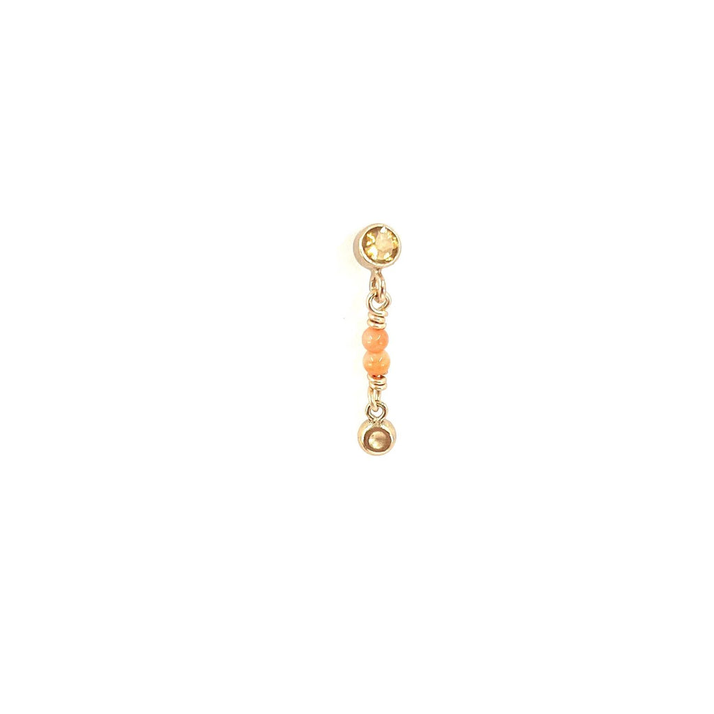 Rosina 14K Goldfilled Stud w. Citrin & Coral