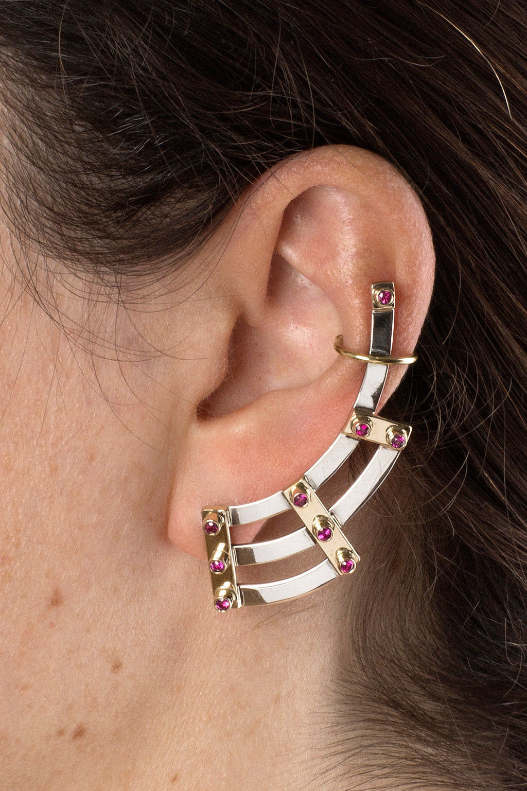 Ruby District Earrings Silver, Gold