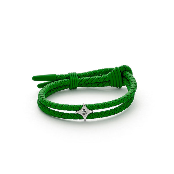 Wimbledon Green Silver Bracelet