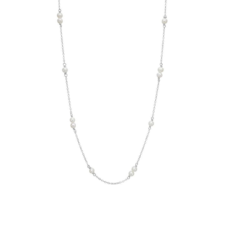 Silver Necklace w. Pearls