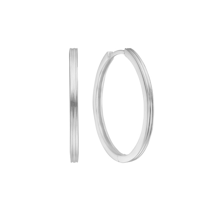 Unicorn large Silver Hoop