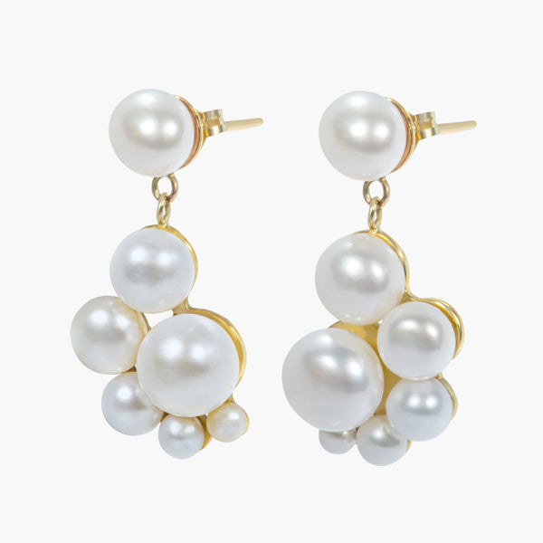 Shira 9K Gold Earrings w. Pearls