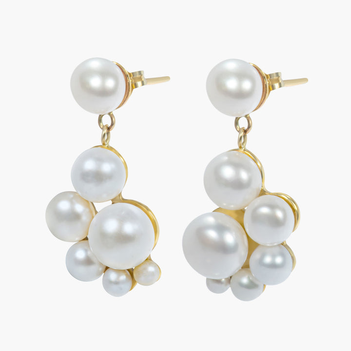Shira 9K Gold Earrings w. Pearls