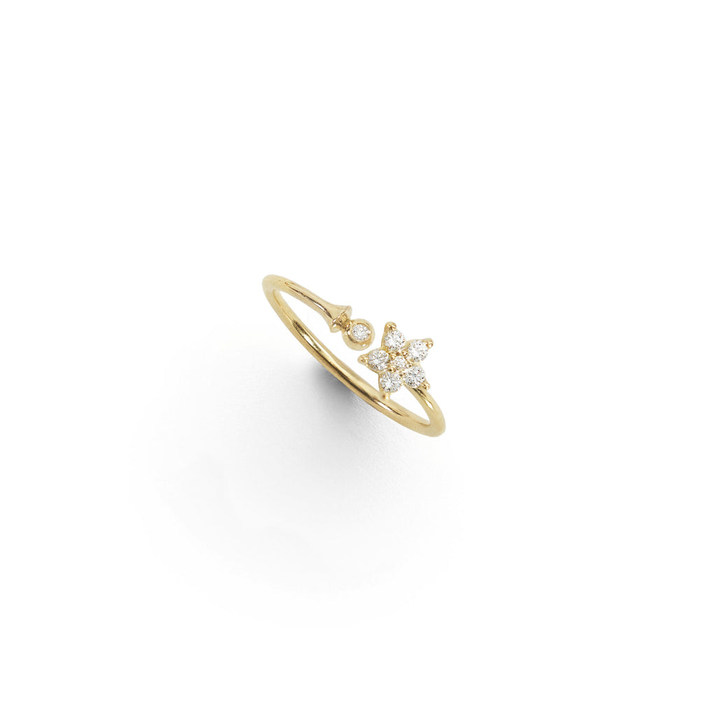 Shooting Stars 18K Gold Ring w. Diamonds