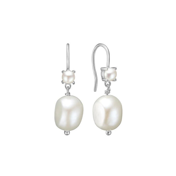 Silver Earrings w. Pearls