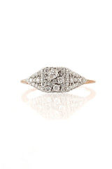 Siegelring Ring aus 18K Rosegold & Weißgold I Diamanten