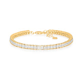 Sasso Gold Plated Bracelet w. White Zirconias