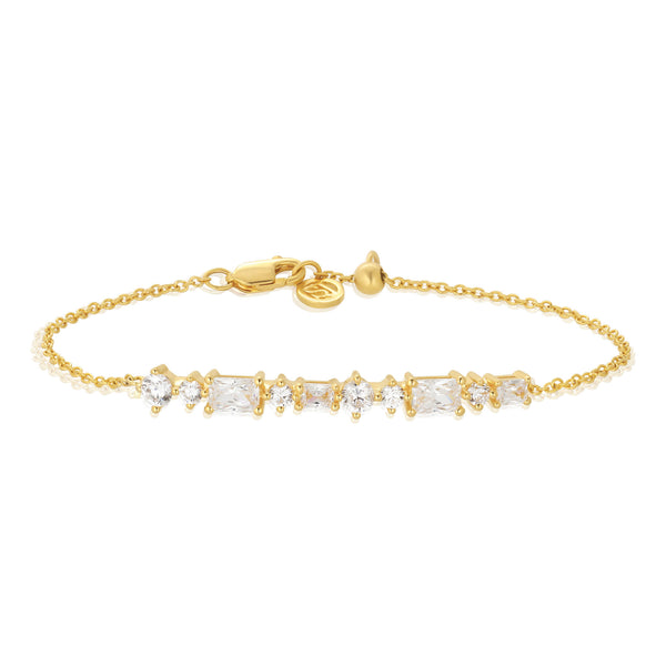 Ivrea 18K Gold Plated Bracelet w. Zirconias