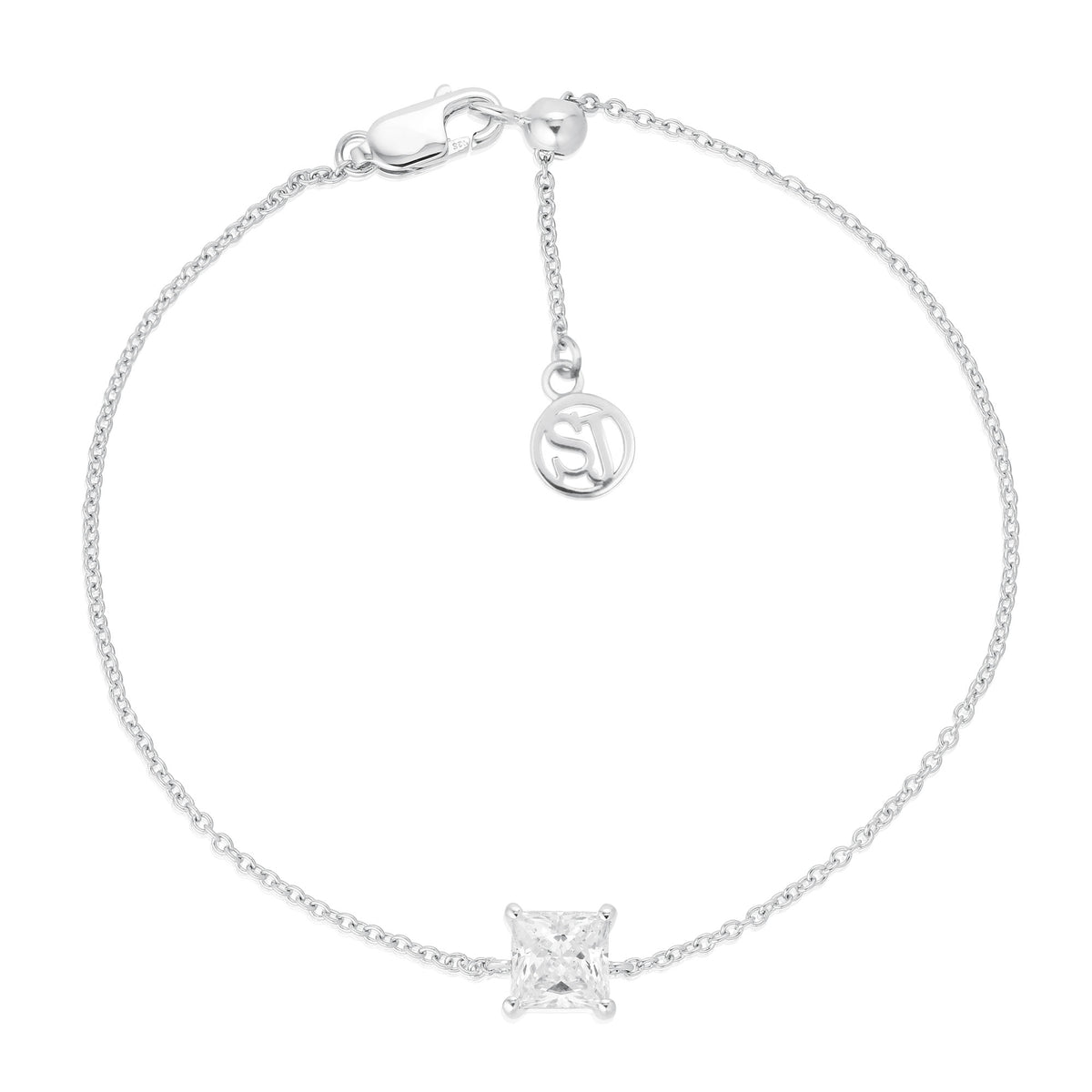 Ellera Quadrato Silver Bracelet w. Zirconia