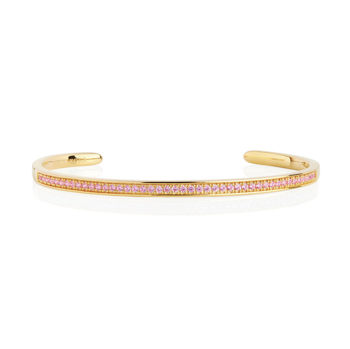 Valiano Gold Plated Bangle w. Pink Zirconias