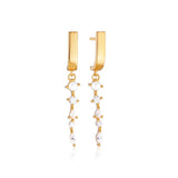 Adria Pendolo Gold Plated Earrings w. White Zirconias