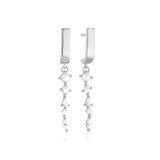 Adria Pendolo Silver Earrings w. White Zirconias