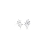 Ivrea Three Silver Studs w. Zirconias