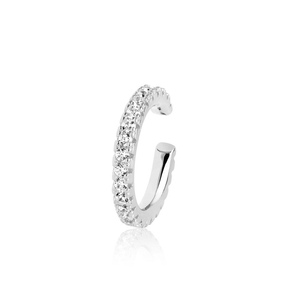 Ellera Piccolo silberne Earcuffs I Weißer Zirkon