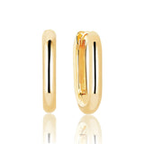 Capri Medio Pianura Gold Plated Earrings